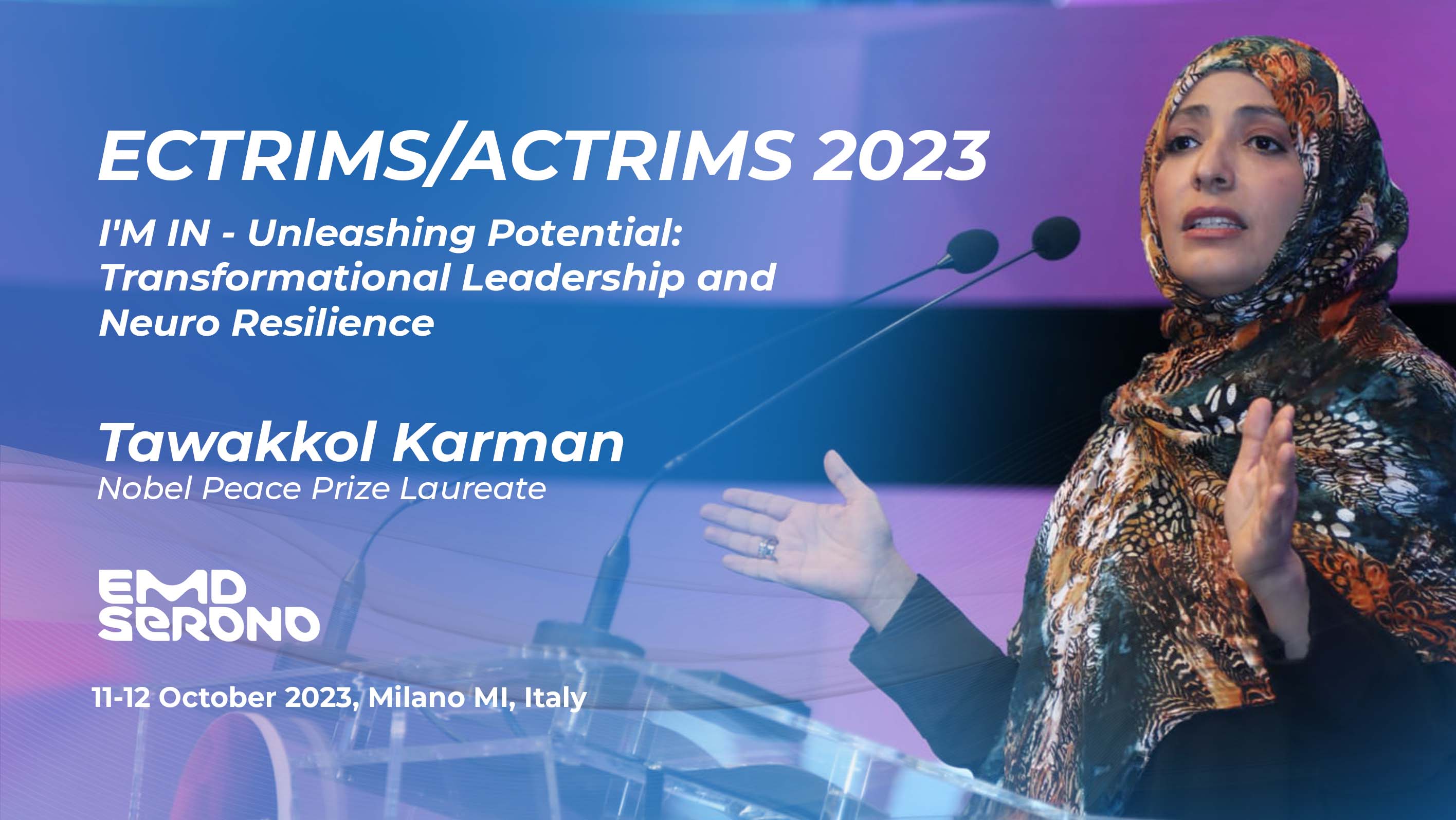 Tawakkol Karman joins MSMilan2023 in Italy on multiple sclerosis 